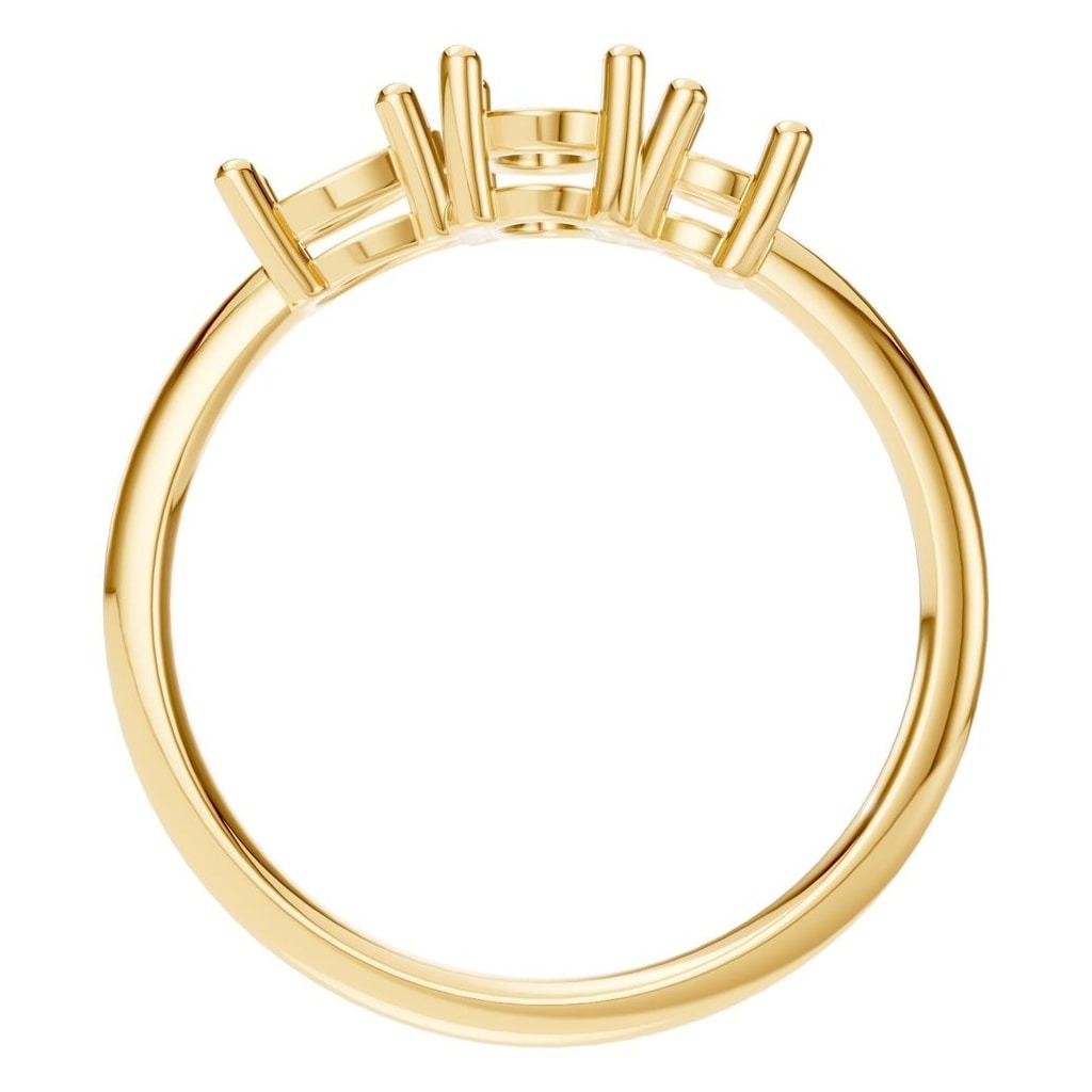 RI-1338 Yellow Gold Ring UNSET - Top View
