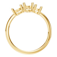 RI-1338 Yellow Gold Ring UNSET - Top View