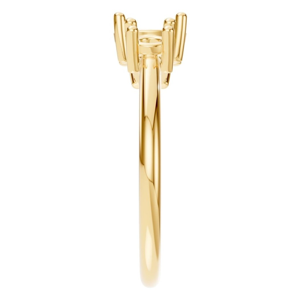 RI-1338 Yellow Gold Ring UNSET - Side View