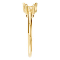 RI-1338 Yellow Gold Ring UNSET - Side View