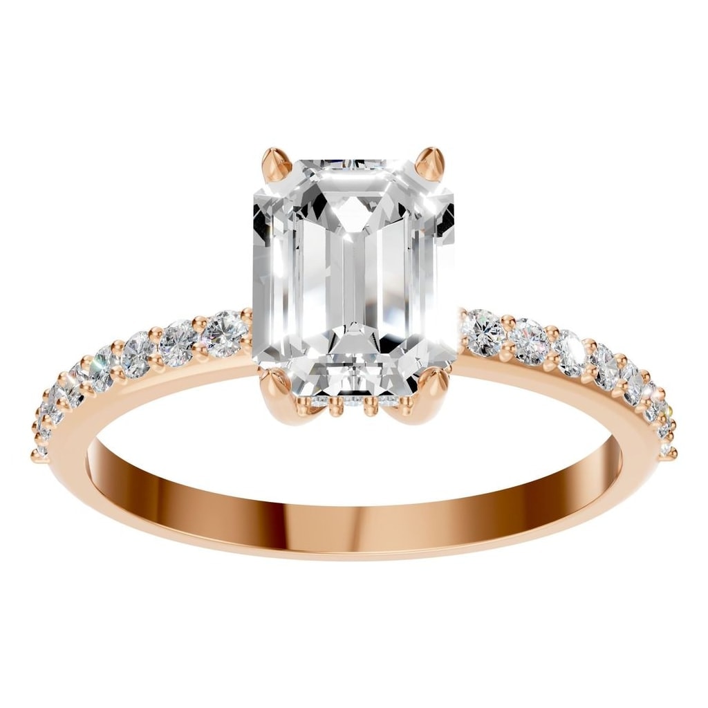 RI-1363 Rose Gold Ring SET - Front View