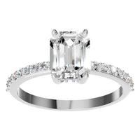RI-1363 White Gold Ring SET - Front View