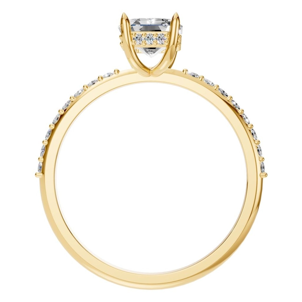 RI-1363 Yellow Gold Ring SET - Top View