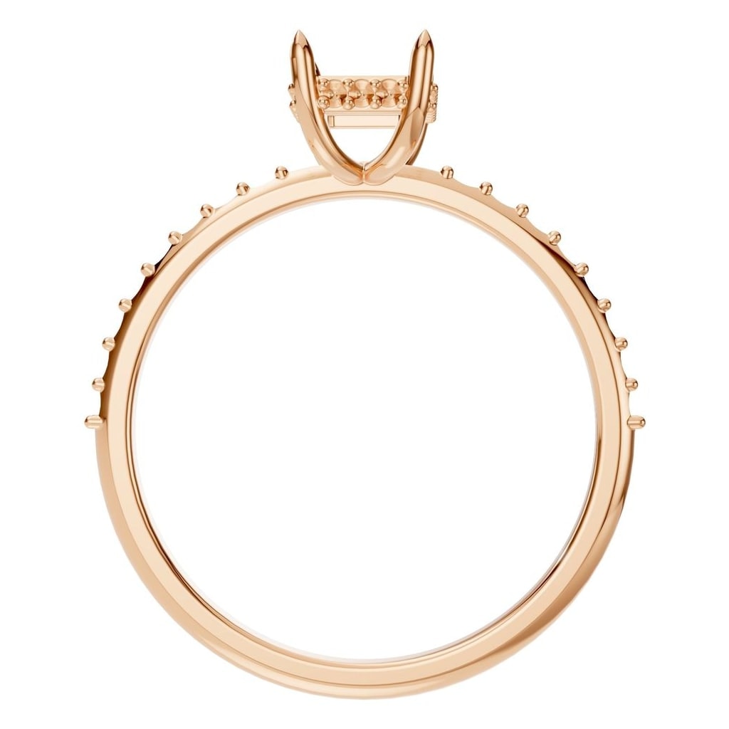RI-1363 Rose Gold Ring UNSET - Top View