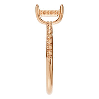 RI-1363 Rose Gold Ring UNSET - Side View