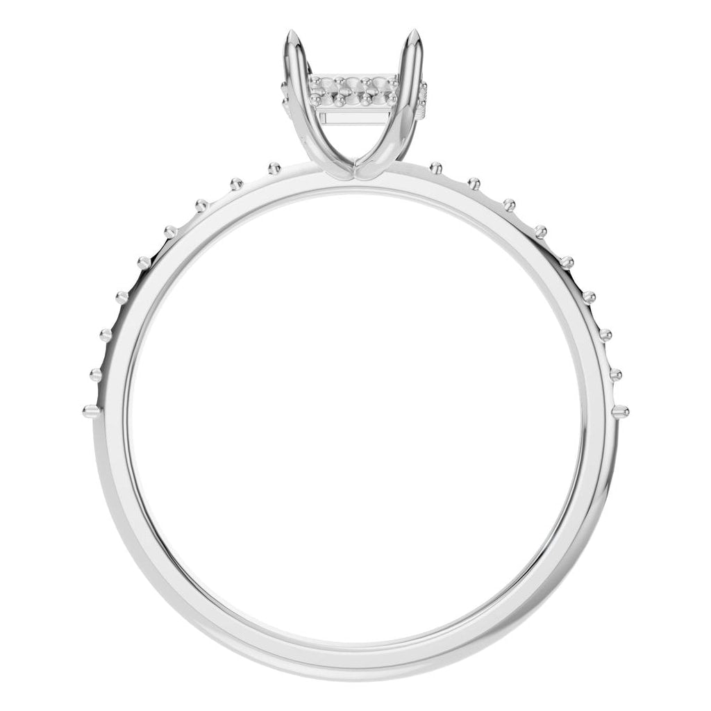 RI-1363 White Gold Ring UNSET - Top View