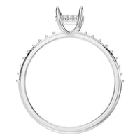 RI-1363 White Gold Ring UNSET - Top View