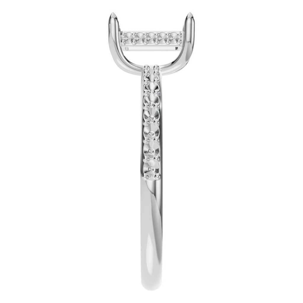 RI-1363 White Gold Ring UNSET - Side View