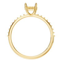 RI-1363 Yellow Gold Ring UNSET - Top View