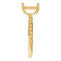 RI-1363 Yellow Gold Ring UNSET - Side View