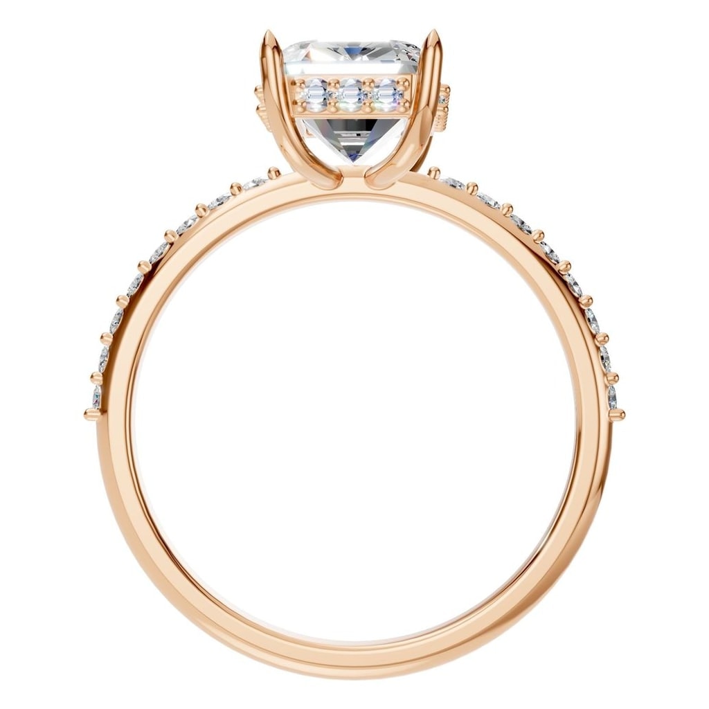 RI-1363 Rose Gold Ring SET - Top View