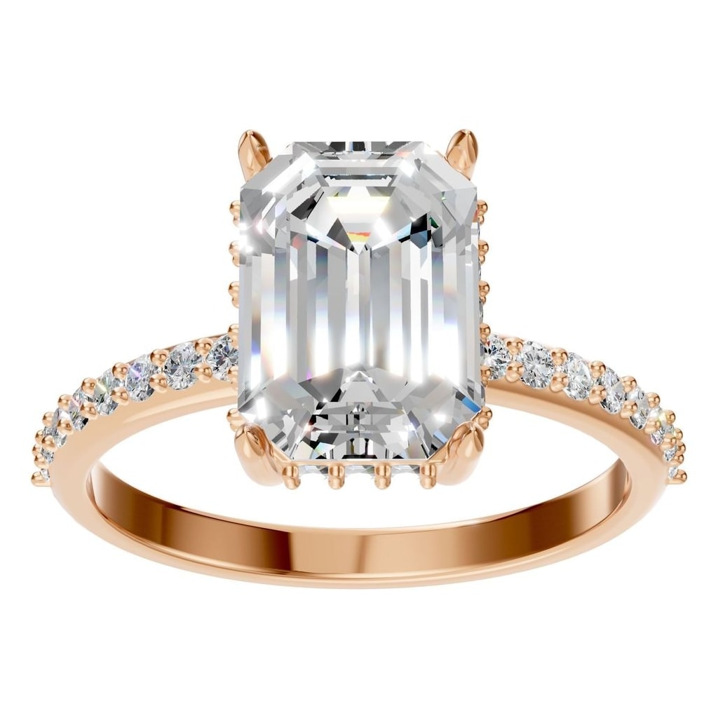 RI-1363 Rose Gold Ring SET - Front View