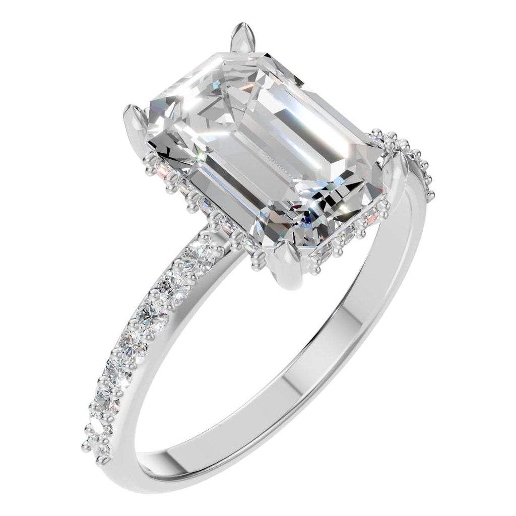 RI-1363 White Gold Ring SET - Main View