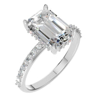 RI-1363 White Gold Ring SET - Main View