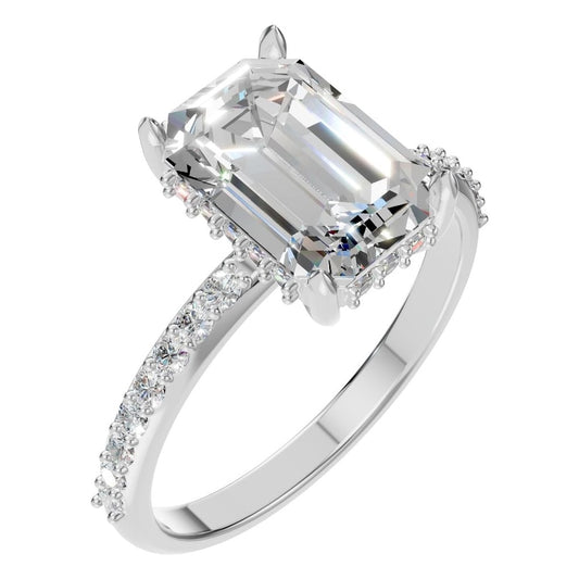 RI-1363 White Gold Ring SET - Main View