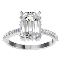 RI-1363 White Gold Ring SET - Front View