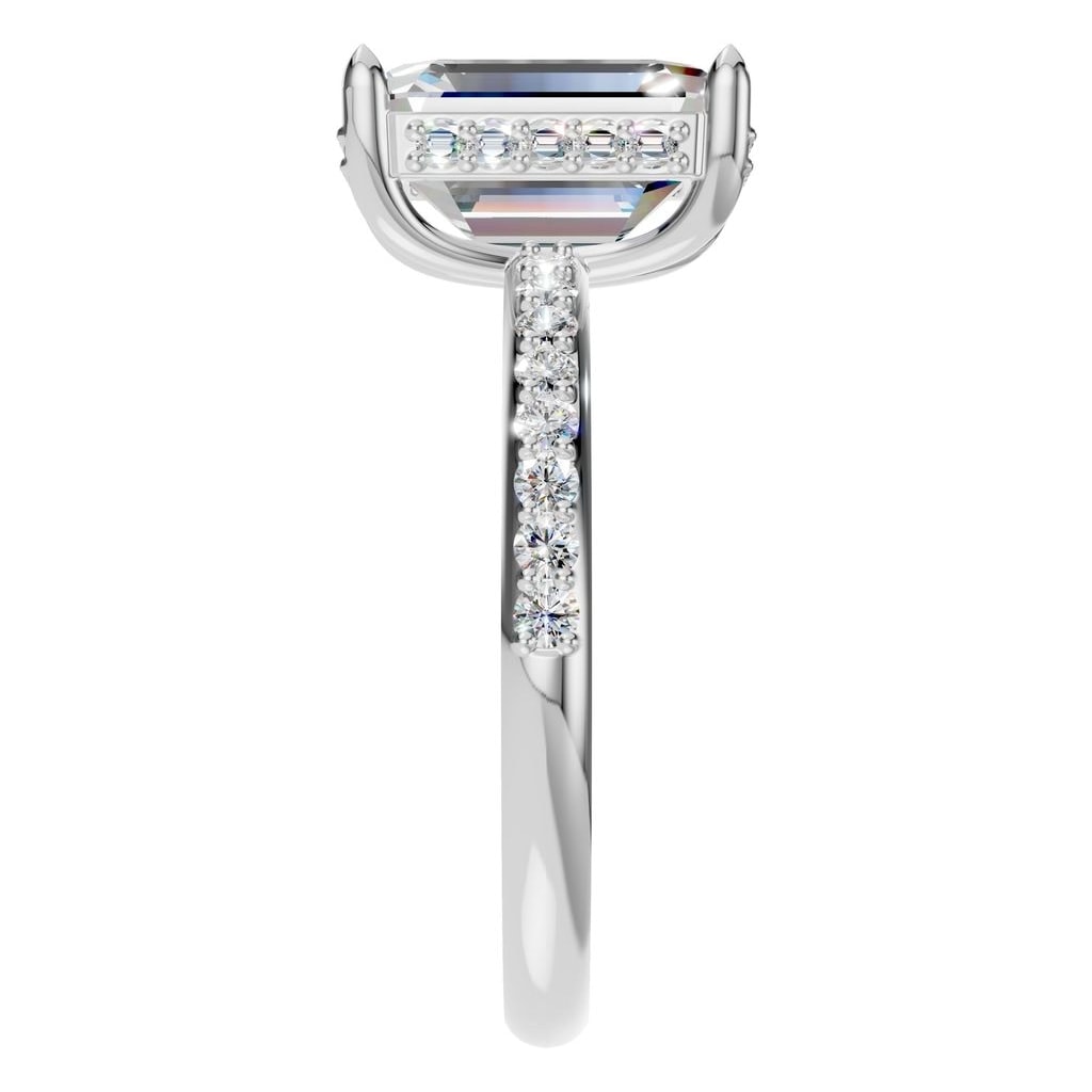 RI-1363 White Gold Ring SET - Side View