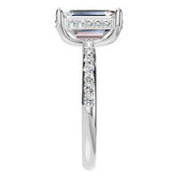 RI-1363 White Gold Ring SET - Side View
