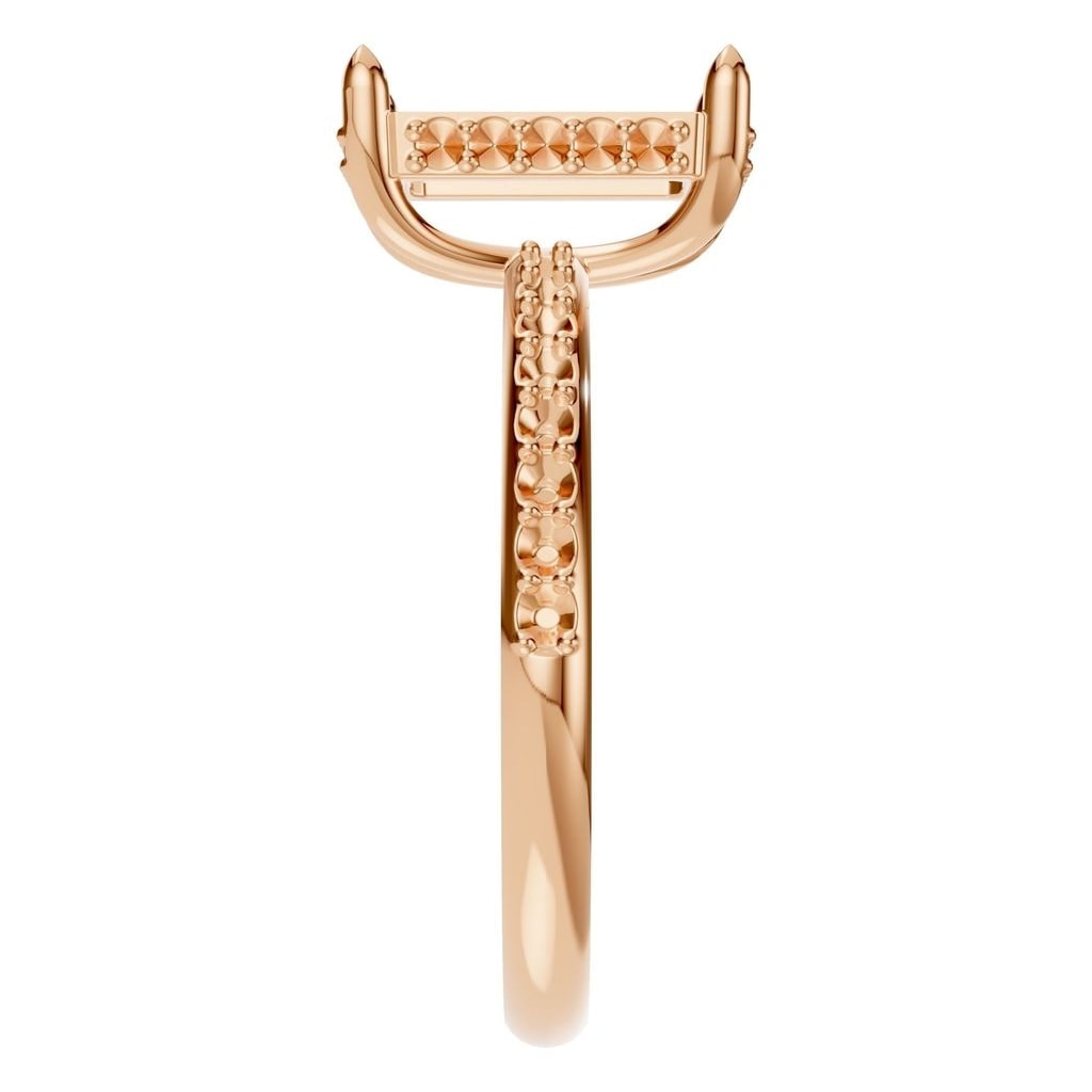 RI-1363 Rose Gold Ring UNSET - Side View