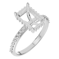 RI-1363 White Gold Ring UNSET - Main View