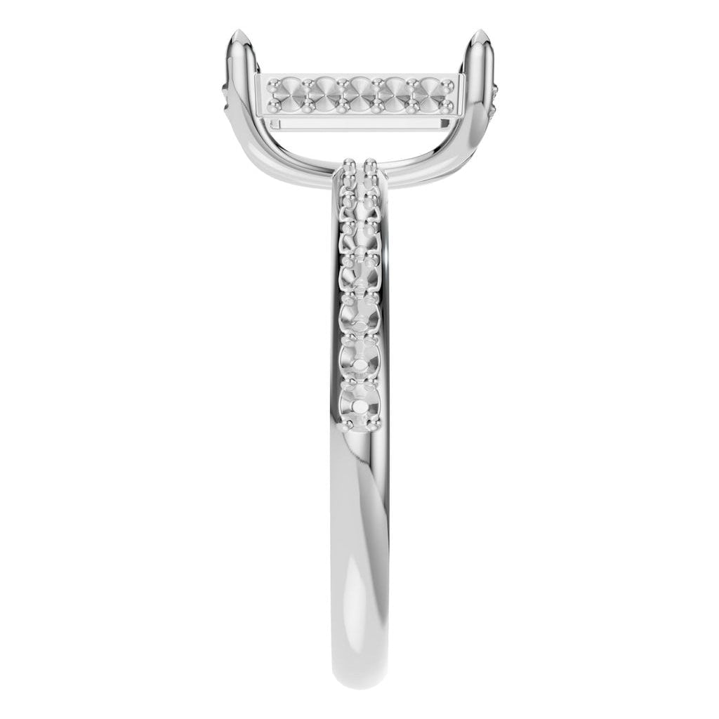 RI-1363 White Gold Ring UNSET - Side View