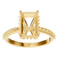 RI-1363 Yellow Gold Ring UNSET - Front View