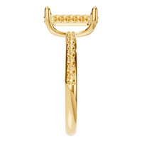 RI-1363 Yellow Gold Ring UNSET - Side View