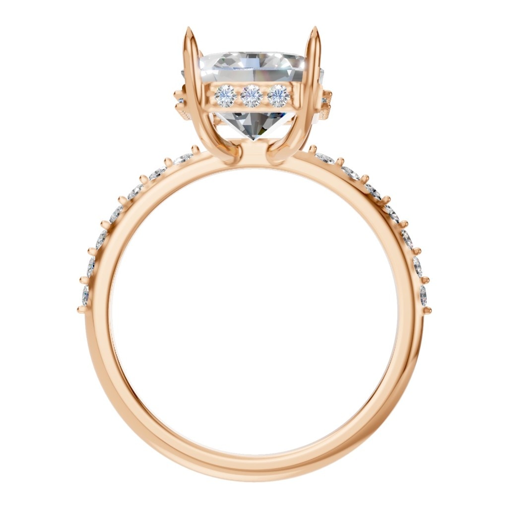 RI-1363 Rose Gold Ring SET - Top View