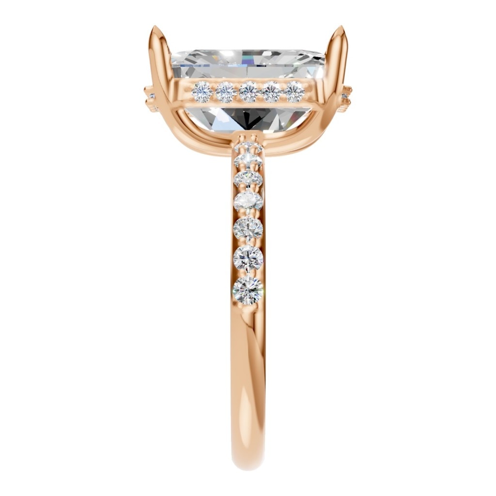 RI-1363 Rose Gold Ring SET - Side View