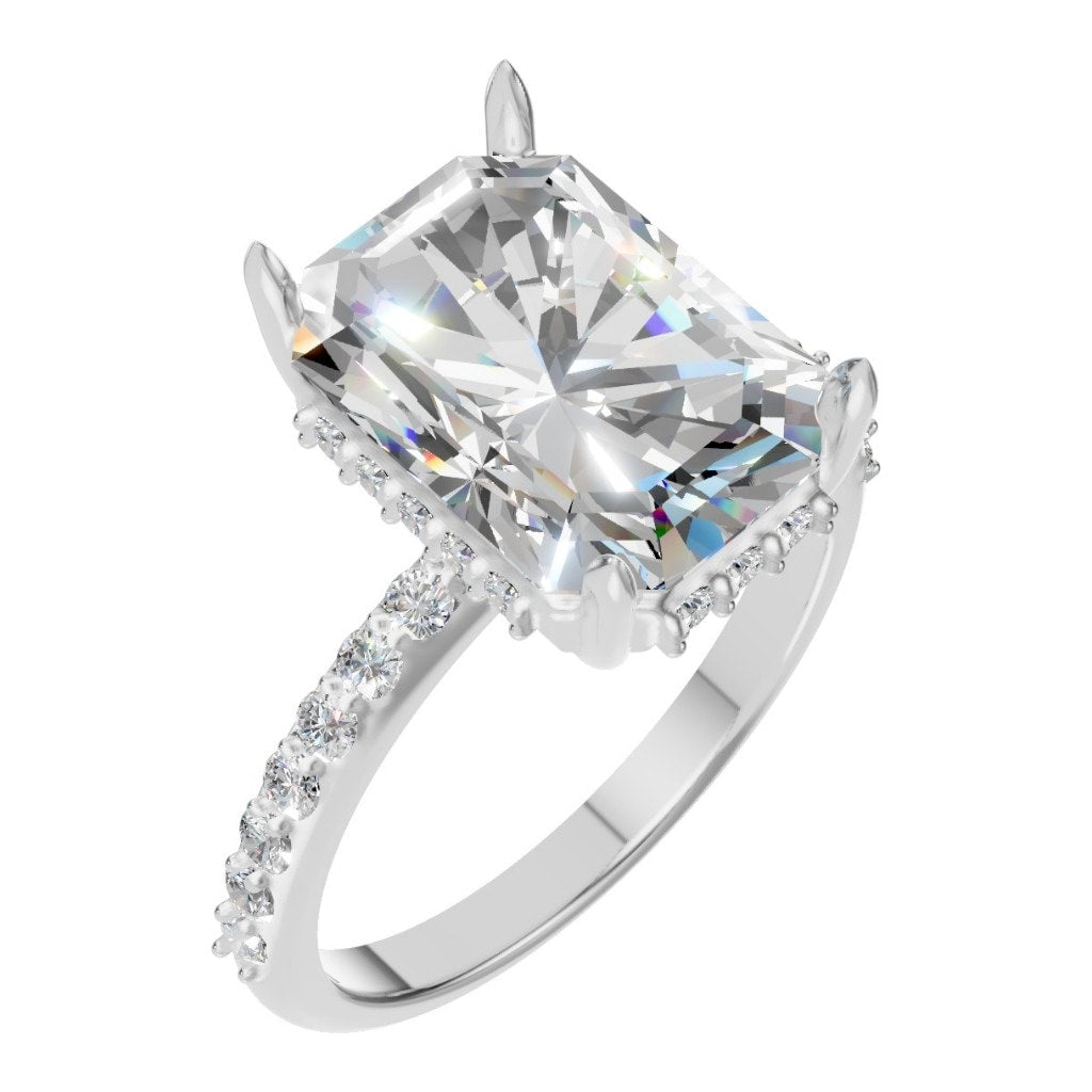 RI-1363 White Gold Ring SET - Main View