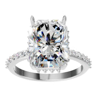 RI-1363 White Gold Ring SET - Front View