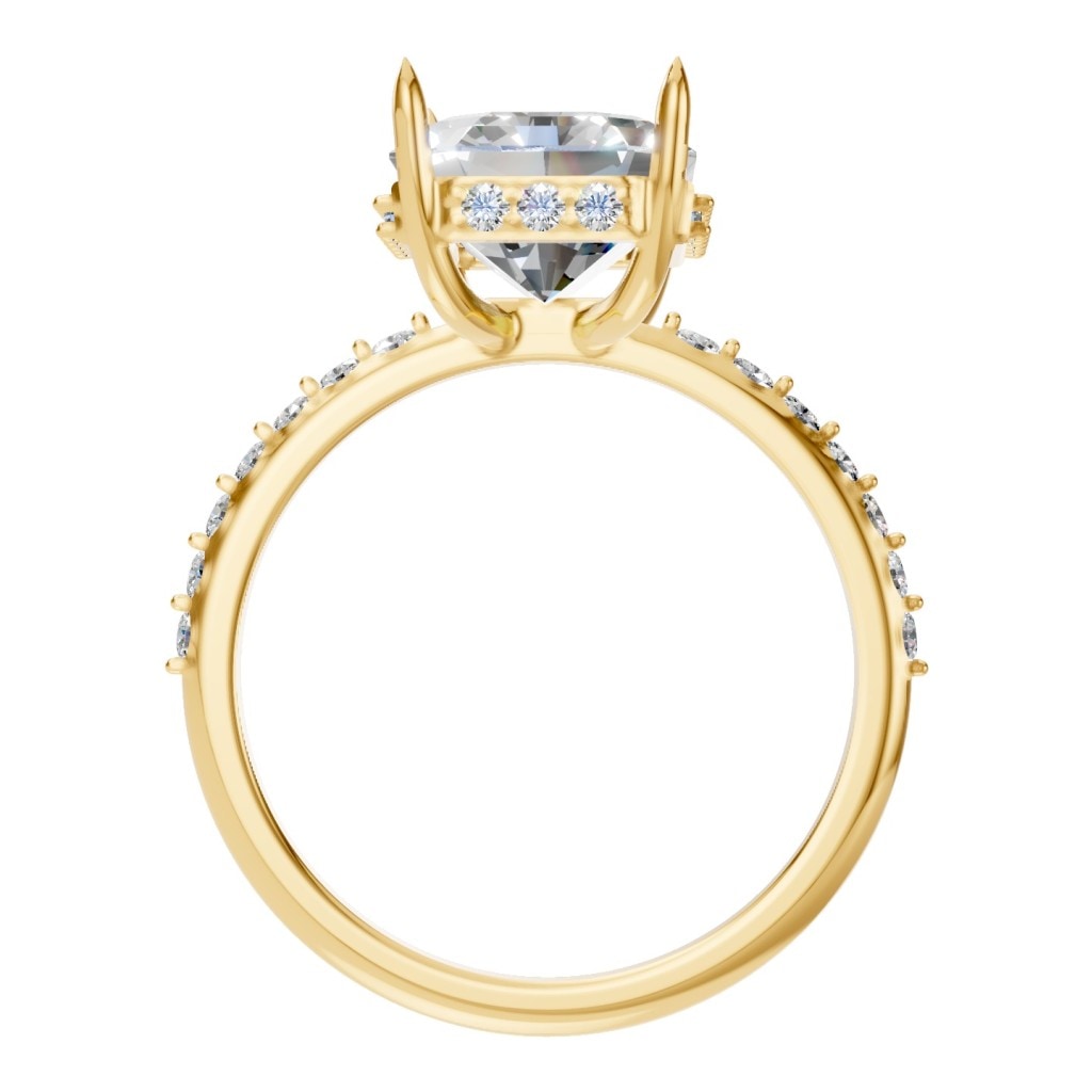 RI-1363 Yellow Gold Ring SET - Top View