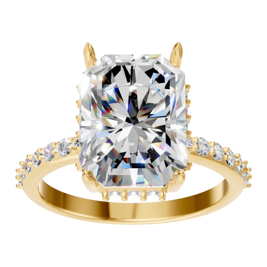 RI-1363 Yellow Gold Ring SET - Front View