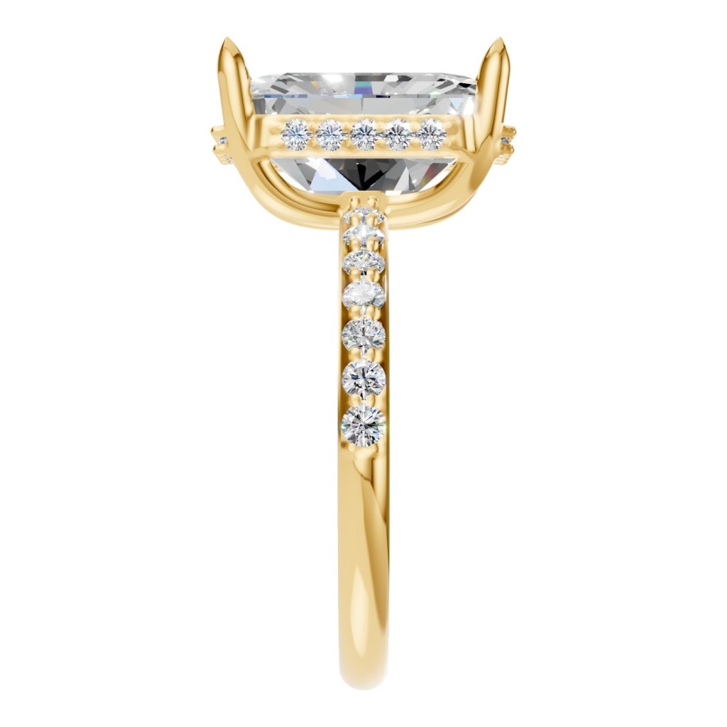 RI-1363 Yellow Gold Ring SET - Side View