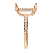 RI-1363 Rose Gold Ring UNSET - Side View
