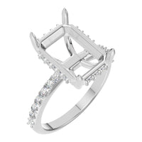 RI-1363 White Gold Ring UNSET - Main View
