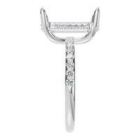 RI-1363 White Gold Ring UNSET - Side View
