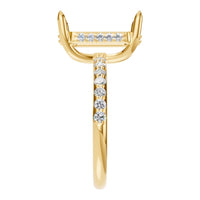 RI-1363 Yellow Gold Ring UNSET - Side View