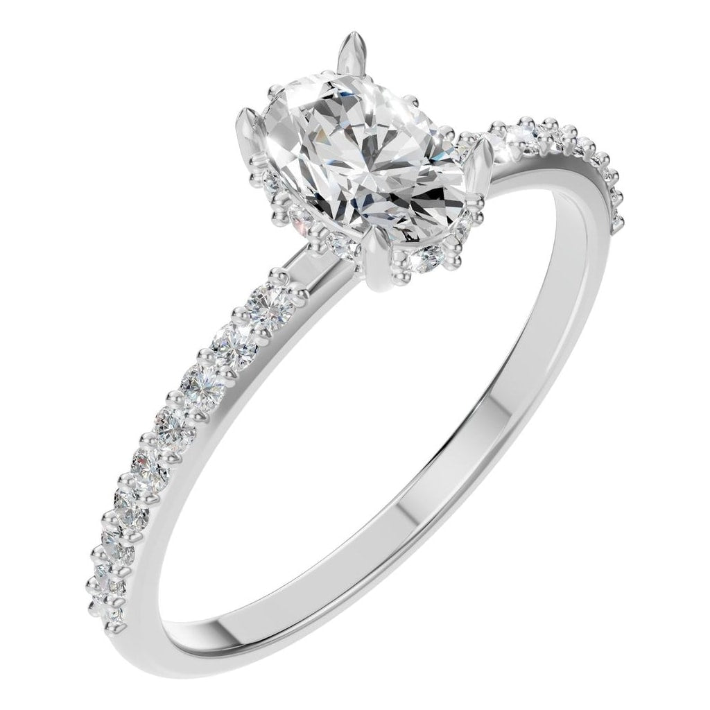 RI-1363 White Gold Ring SET - Main View