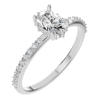 RI-1363 White Gold Ring SET - Main View