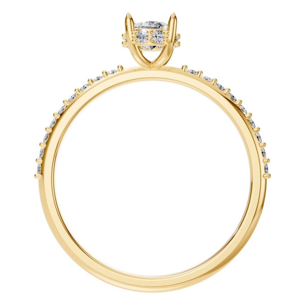 RI-1363 Yellow Gold Ring SET - Top View