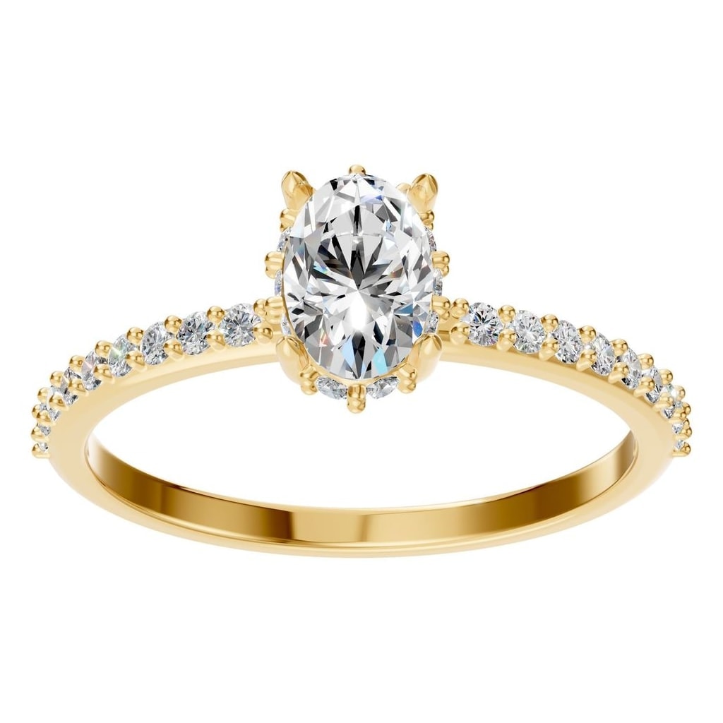 RI-1363 Yellow Gold Ring SET - Front View