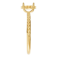 RI-1363 Yellow Gold Ring UNSET - Side View