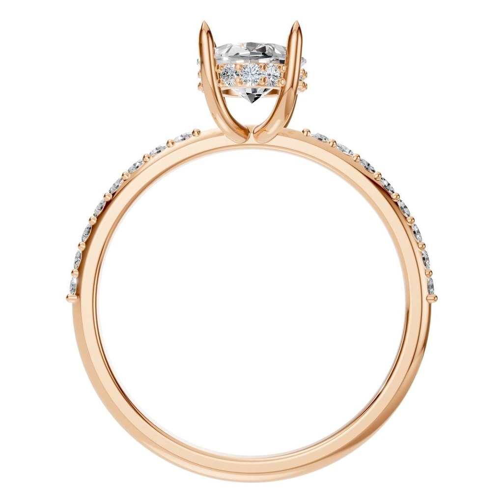 RI-1363 Rose Gold Ring SET - Top View