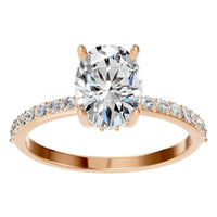 RI-1363 Rose Gold Ring SET - Front View