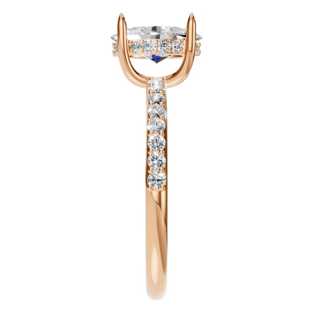 RI-1363 Rose Gold Ring SET - Side View