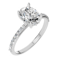 RI-1363 White Gold Ring SET - Main View