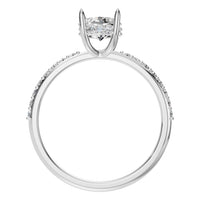 RI-1363 White Gold Ring SET - Top View