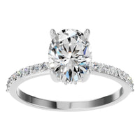 RI-1363 White Gold Ring SET - Front View