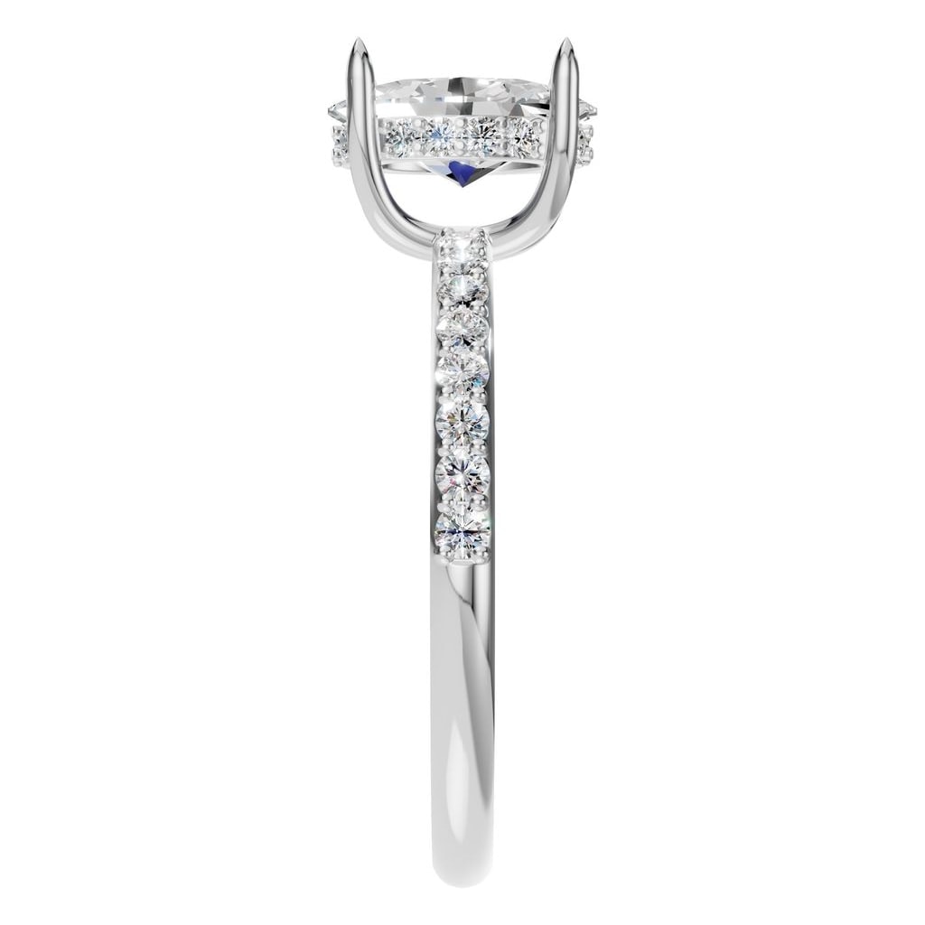 RI-1363 White Gold Ring SET - Side View